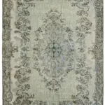 Oyma Mavi Pamuk Üzerine Yün El Dokuma Kilim-200x300