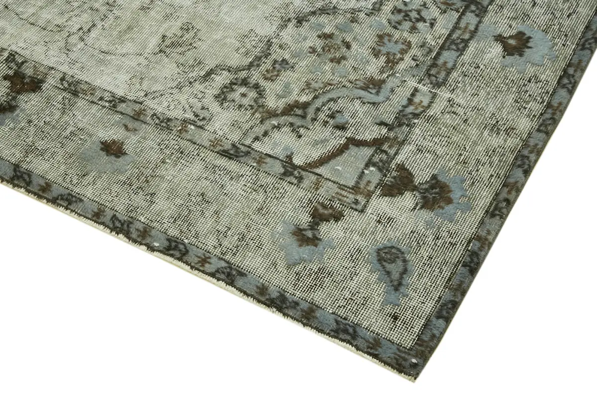 Oyma Gri Pamuk Üzerine Yün El Dokuma Kilim-194x291 - Görsel 4