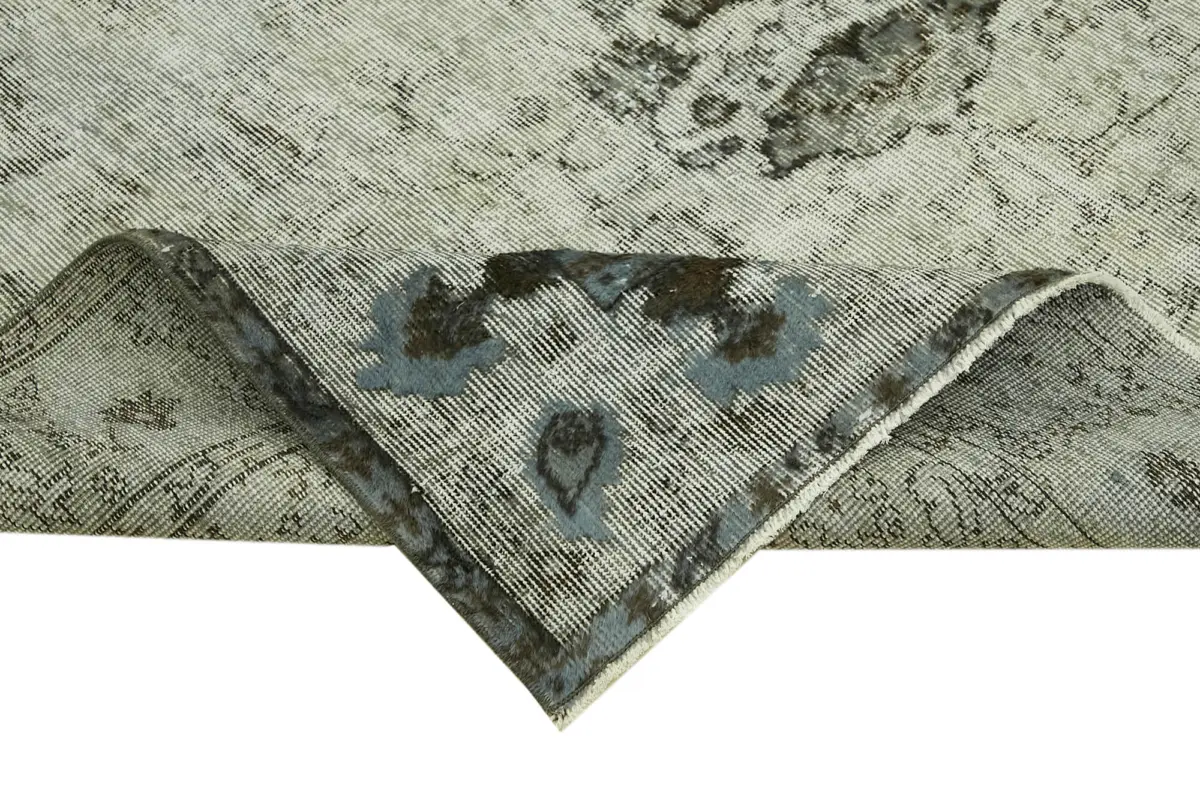 Oyma Gri Pamuk Üzerine Yün El Dokuma Kilim-194x291 - Görsel 6