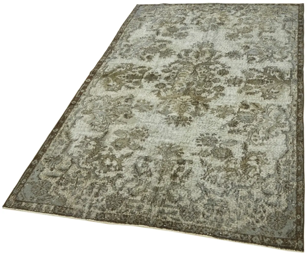 Oyma Gri Pamuk Üzerine Yün El Dokuma Kilim-167x254 - Görsel 3
