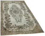 Oyma Gri Pamuk Üzerine Yün El Dokuma Kilim-171x283 - Görsel 2