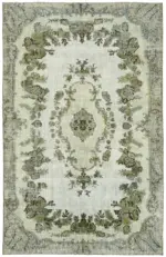 Oyma Mavi Pamuk Üzerine Yün El Dokuma Kilim-206x318