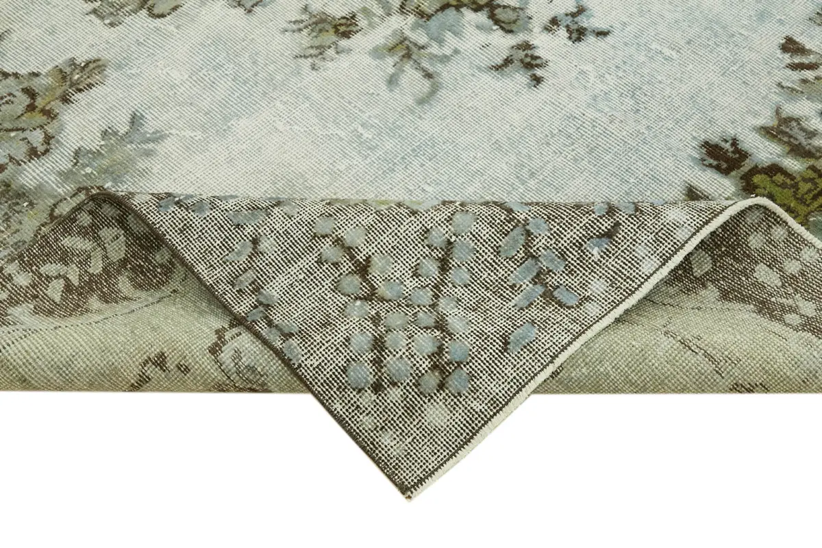 Oyma Mavi Pamuk Üzerine Yün El Dokuma Kilim-206x318 - Görsel 6