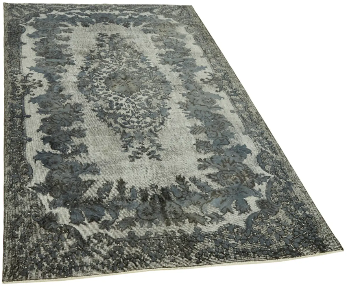 Oyma Gri Pamuk Üzerine Yün El Dokuma Kilim-181x288 - Görsel 2