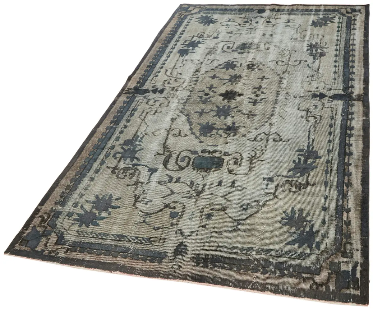 Oyma Gri Pamuk Üzerine Yün El Dokuma Kilim-175x282 - Görsel 3