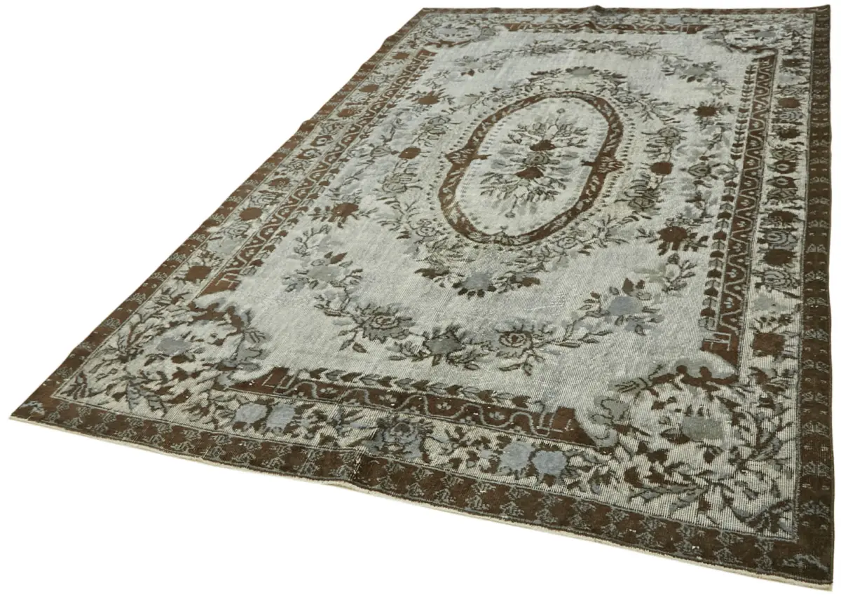 Oyma Gri Pamuk Üzerine Yün El Dokuma Kilim-207x304 - Görsel 3