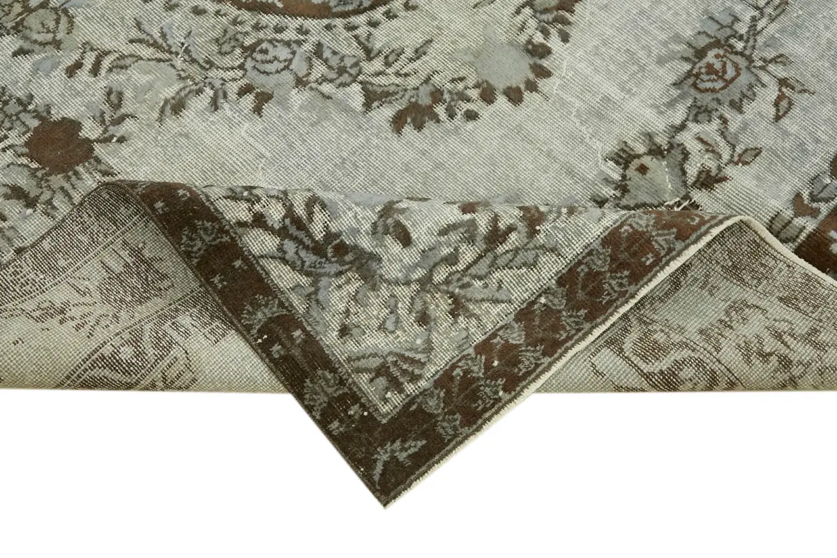 Oyma Gri Pamuk Üzerine Yün El Dokuma Kilim-207x304 - Görsel 6