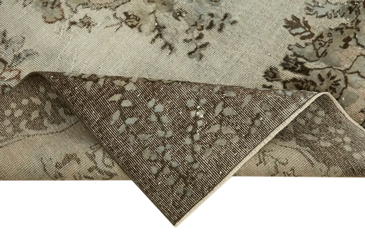 Oyma Gri Pamuk Üzerine Yün El Dokuma Kilim-186x292 - Görsel 6