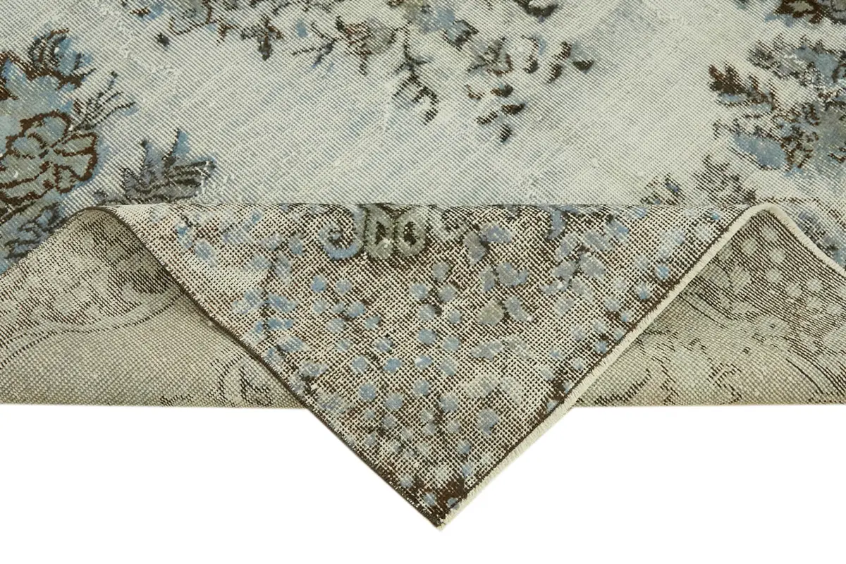 Oyma Mavi Pamuk Üzerine Yün El Dokuma Kilim-173x284 - Görsel 6