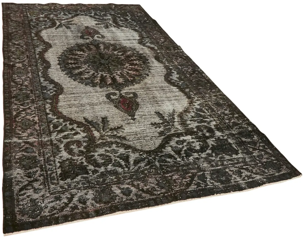 Oyma Gri Pamuk Üzerine Yün El Dokuma Kilim-175x302 - Görsel 2