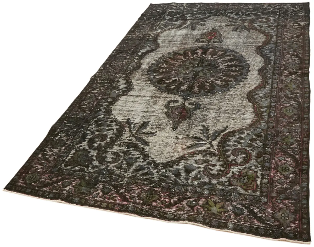 Oyma Gri Pamuk Üzerine Yün El Dokuma Kilim-175x302 - Görsel 3