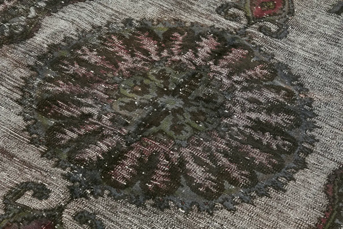 Oyma Gri Pamuk Üzerine Yün El Dokuma Kilim-175x302 - Görsel 5