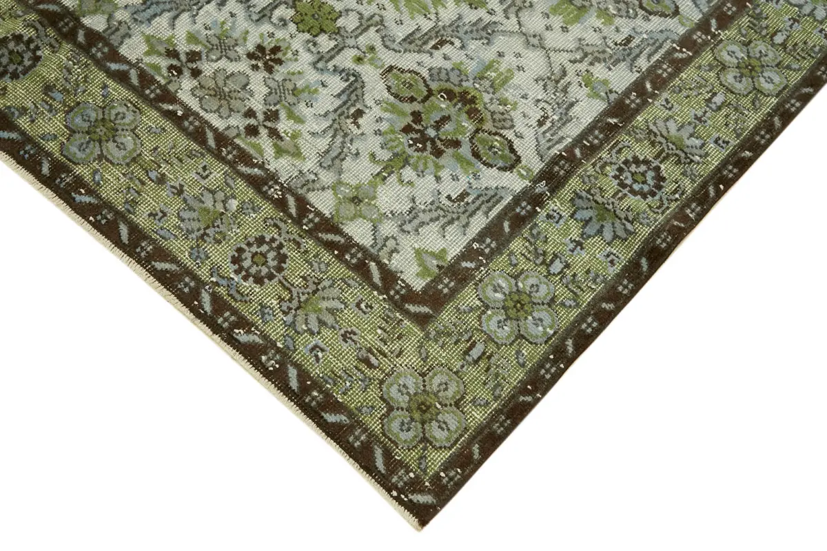 Oyma Yeşil Pamuk Üzerine Yün El Dokuma Kilim-163x306 - Görsel 4