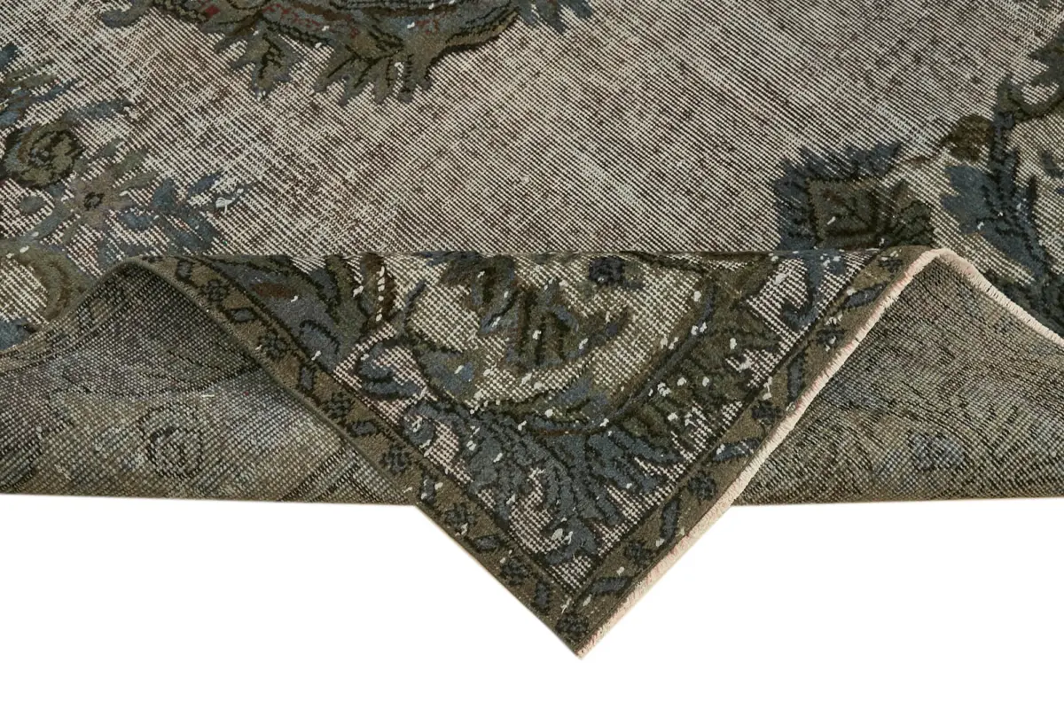 Oyma Gri Pamuk Üzerine Yün El Dokuma Kilim-190x302 - Görsel 6