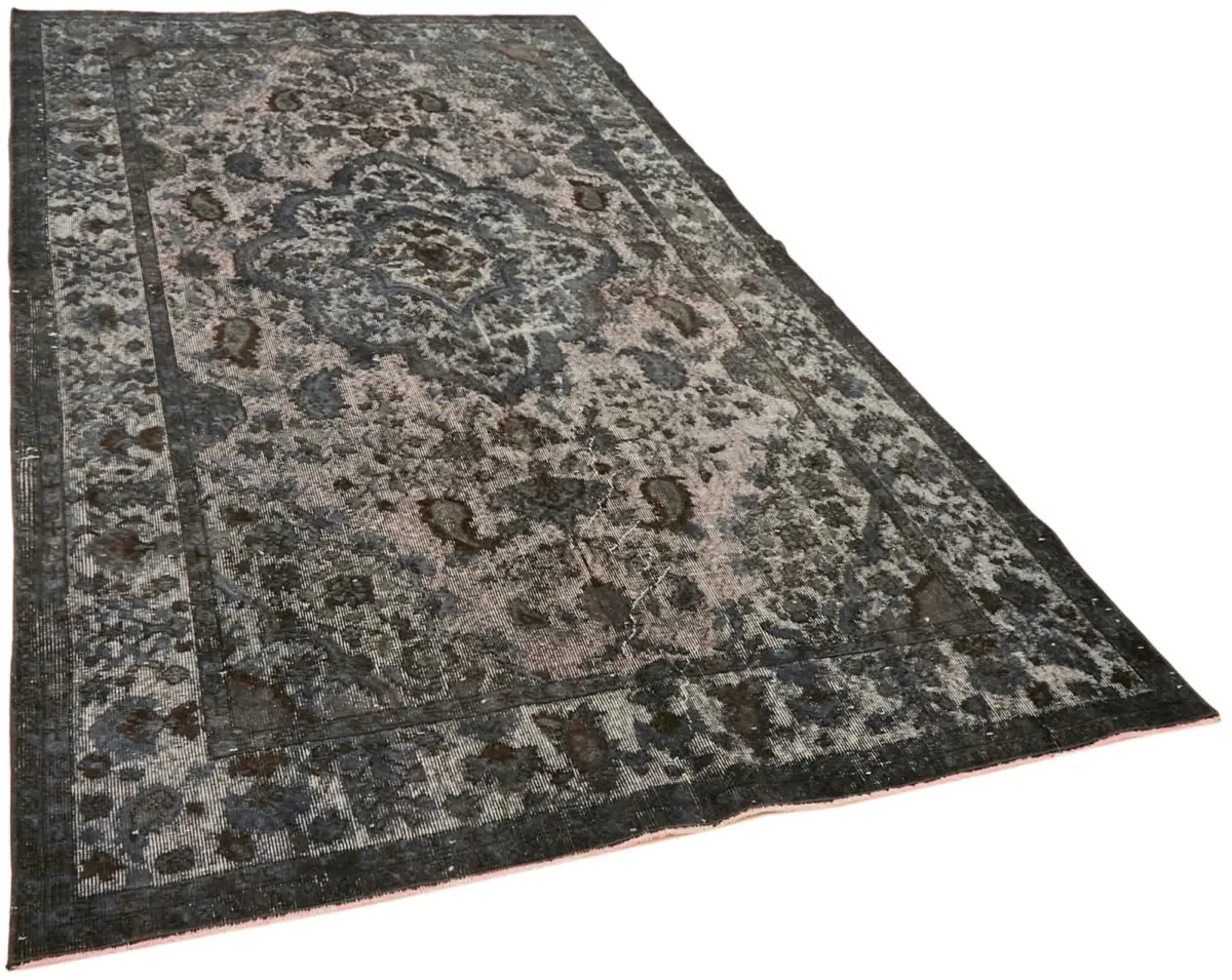 Oyma Gri Pamuk Üzerine Yün El Dokuma Kilim-176x298 - Görsel 2