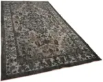 Oyma Gri Pamuk Üzerine Yün El Dokuma Kilim-176x298 - Görsel 2