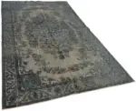 Oyma Gri Pamuk Üzerine Yün El Dokuma Kilim-165x274 - Görsel 2