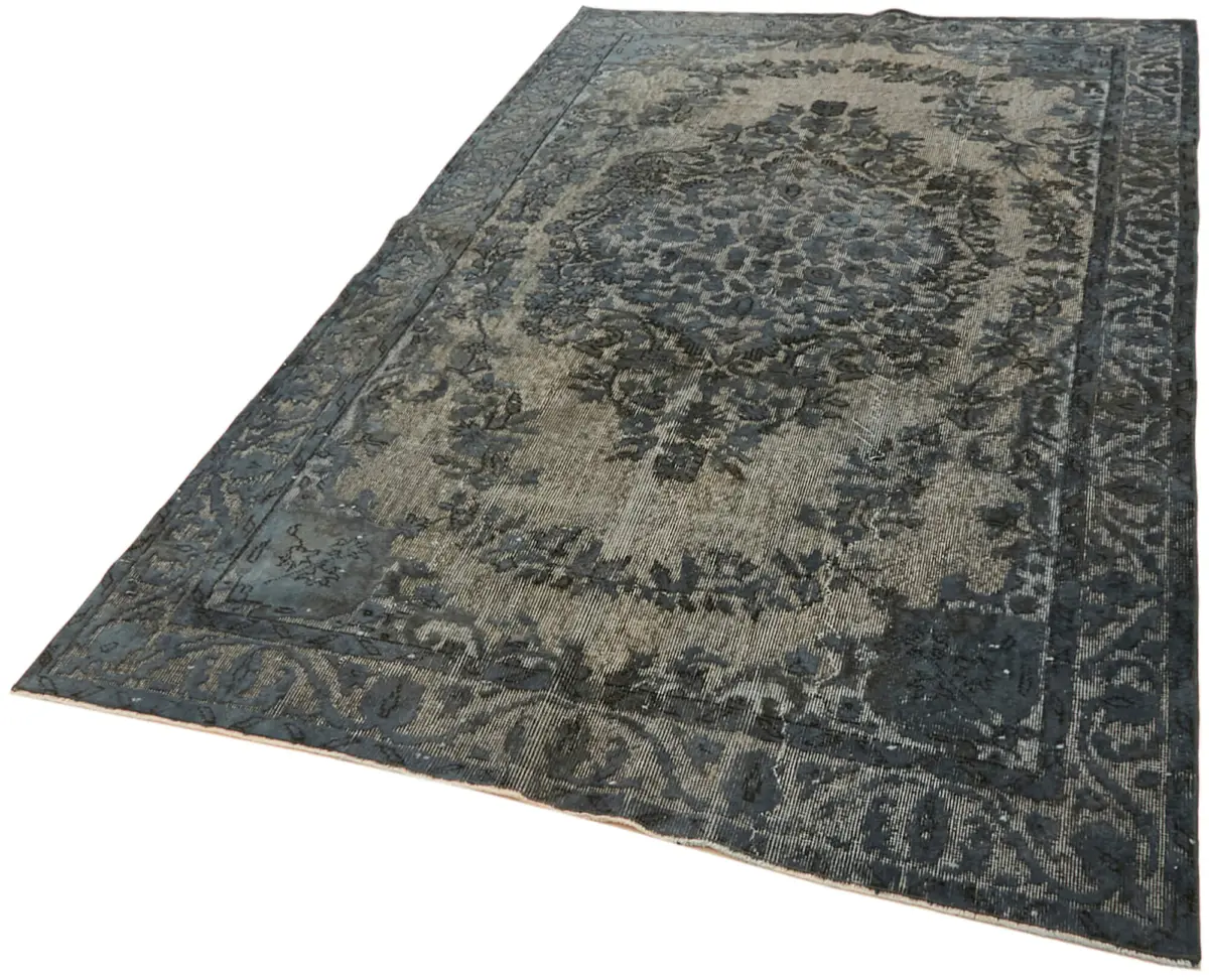 Oyma Gri Pamuk Üzerine Yün El Dokuma Kilim-165x274 - Görsel 3