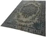 Oyma Gri Pamuk Üzerine Yün El Dokuma Kilim-165x274 - Görsel 3