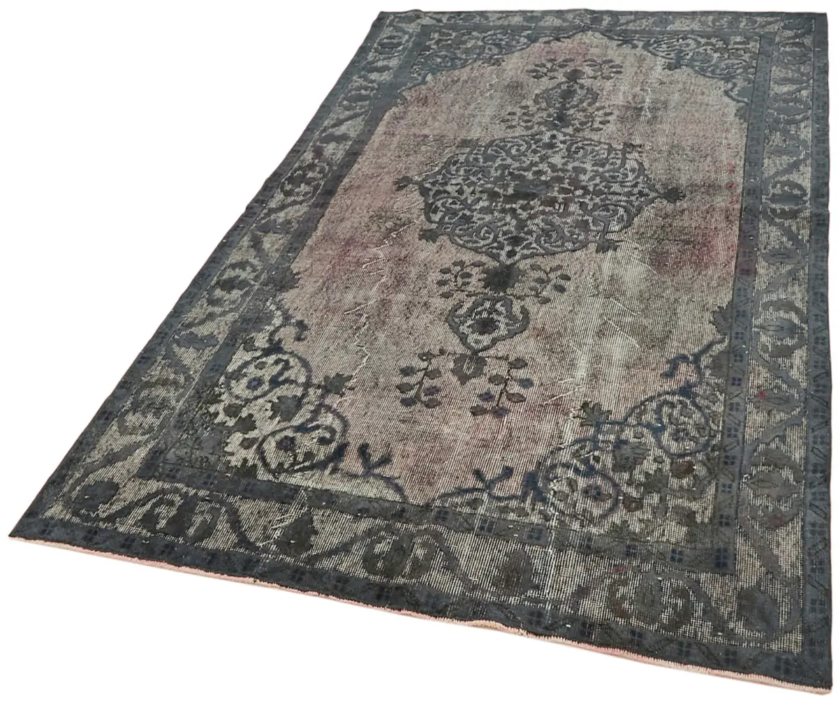 Oyma Gri Pamuk Üzerine Yün El Dokuma Kilim-158x267 - Görsel 3