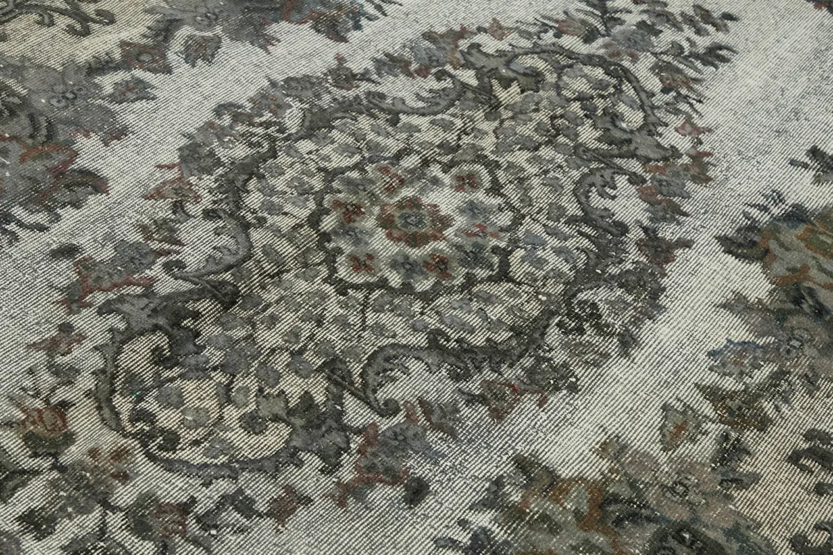 Oyma Gri Pamuk Üzerine Yün El Dokuma Kilim-181x292 - Görsel 5