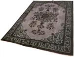 Oyma Siyah Pamuk Üzerine Yün El Dokuma Kilim-173x244 - Görsel 3