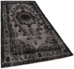 Oyma Siyah Pamuk Üzerine Yün El Dokuma Kilim-150x291 - Görsel 2