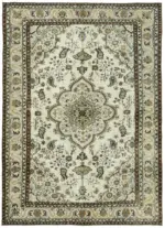 Oyma Mavi Pamuk Üzerine Yün El Dokuma Kilim-211x287