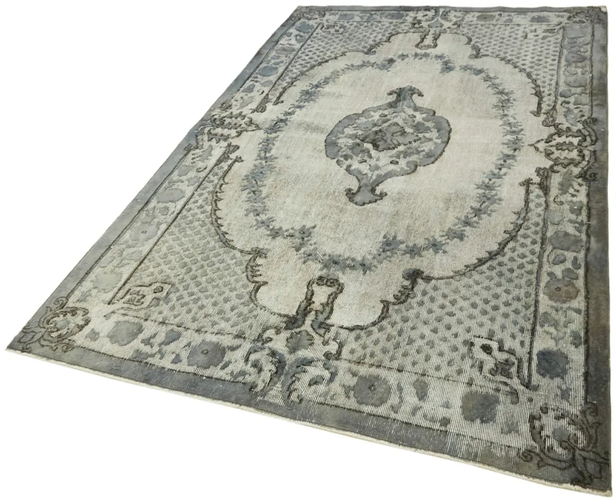 Oyma Gri Pamuk Üzerine Yün El Dokuma Kilim-177x283 - Görsel 3