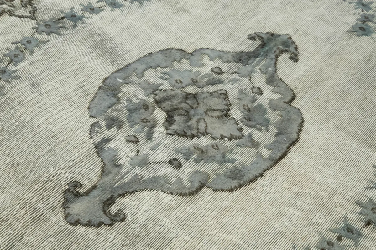 Oyma Gri Pamuk Üzerine Yün El Dokuma Kilim-177x283 - Görsel 5