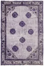 Oyma Mor Pamuk Üzerine Yün El Dokuma Kilim-216x320
