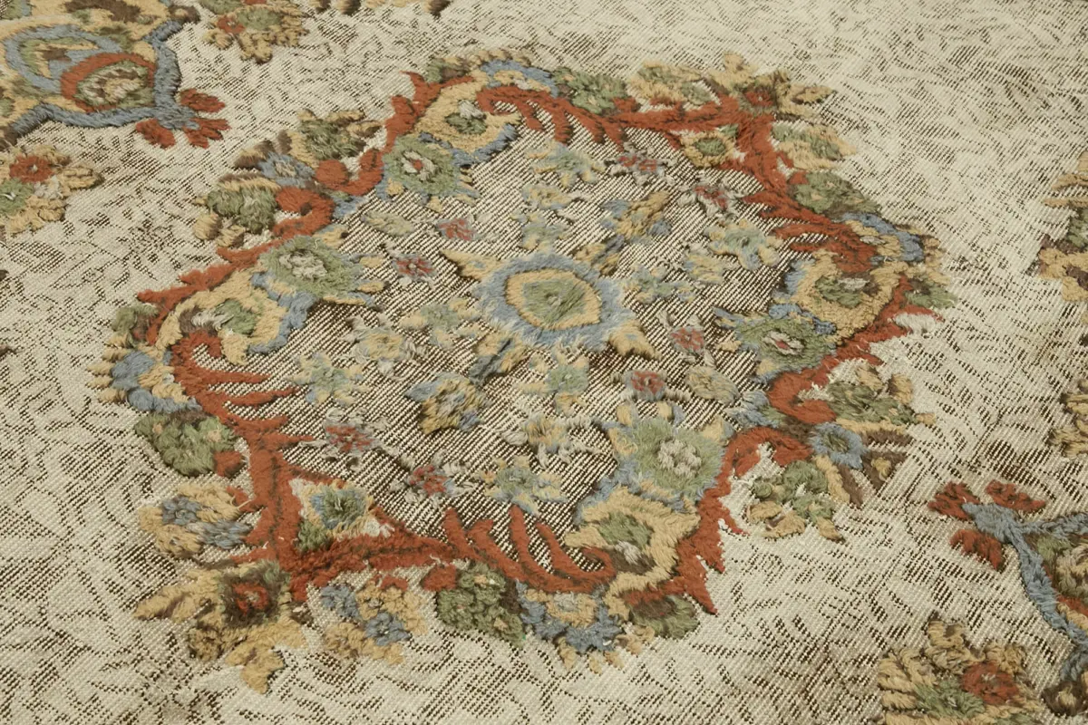 Oyma Kahverengi Pamuk Üzerine Yün El Dokuma Kilim-180x292 - Görsel 5