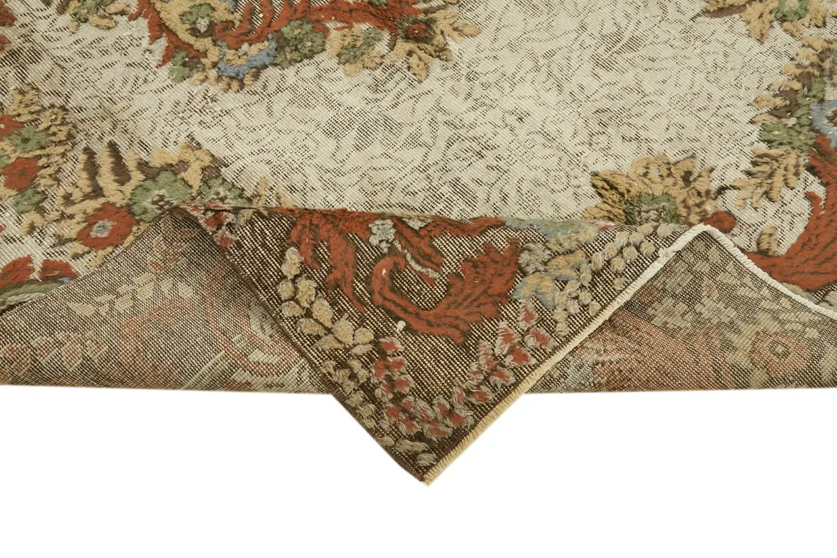 Oyma Kahverengi Pamuk Üzerine Yün El Dokuma Kilim-180x292 - Görsel 6