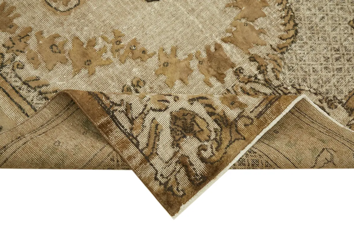 Oyma Kahverengi Pamuk Üzerine Yün El Dokuma Kilim-174x292 - Görsel 6