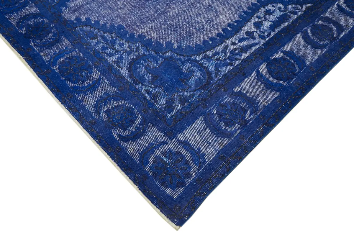 Oyma Mavi Pamuk Üzerine Yün El Dokuma Kilim-208x315 - Görsel 4