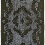 Oyma Gri Pamuk Üzerine Yün El Dokuma Kilim-200x315