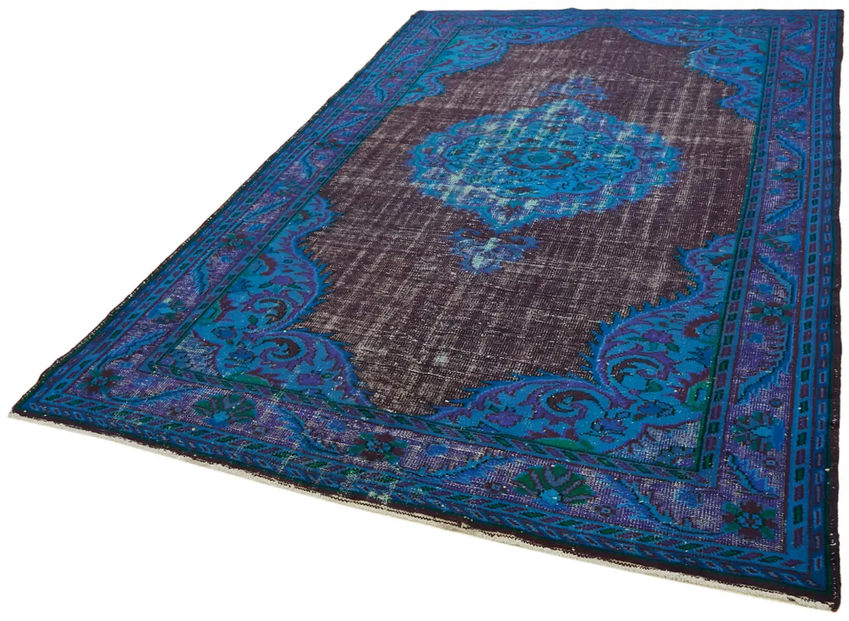 Oyma Mavi Pamuk Üzerine Yün El Dokuma Kilim-210x325 - Görsel 3