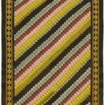 Moldovian Klasik Göbekli Multi Pamuk Üzerine Yün El Dokuma Kilim-145x244