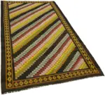 Moldovian Klasik Göbekli Multi Pamuk Üzerine Yün El Dokuma Kilim-145x244 - Görsel 2