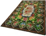 Moldovian Klasik Göbekli Multi Pamuk Üzerine Yün El Dokuma Kilim-195x287 - Görsel 3