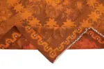 Moldovian Klasik Göbekli Turuncu Pamuk Üzerine Yün El Dokuma Kilim-183x233 - Görsel 6