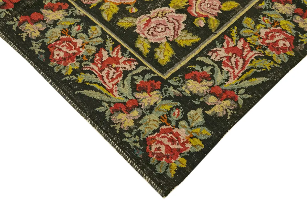 Moldovian Klasik Göbekli Multi Pamuk Üzerine Yün El Dokuma Kilim-213x265 - Görsel 4