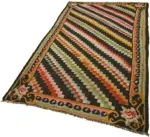 Moldovian Klasik Göbekli Multi Pamuk Üzerine Yün El Dokuma Kilim-152x267 - Görsel 3