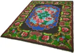 Moldovian Klasik Göbekli Multi Pamuk Üzerine Yün El Dokuma Kilim-200x252 - Görsel 3