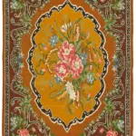 Moldovian Klasik Göbekli Multi Pamuk Üzerine Yün El Dokuma Kilim-170x266