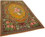 Moldovian Klasik Göbekli Multi Pamuk Üzerine Yün El Dokuma Kilim-170x266 - Görsel 2