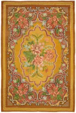 Moldovian Klasik Göbekli Multi Pamuk Üzerine Yün El Dokuma Kilim-200x296