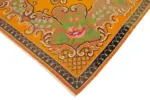 Moldovian Klasik Göbekli Turuncu Pamuk Üzerine Yün El Dokuma Kilim-175x261 - Görsel 4