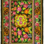 Moldovian Klasik Göbekli Multi Pamuk Üzerine Yün El Dokuma Kilim-189x260