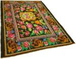 Moldovian Klasik Göbekli Multi Pamuk Üzerine Yün El Dokuma Kilim-189x260 - Görsel 2